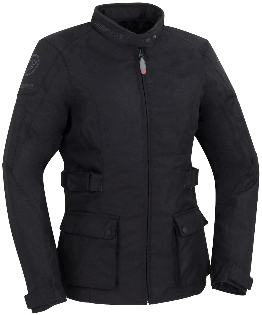Женская мотоциклетная текстильная куртка Bering April с боковыми молниями, черный