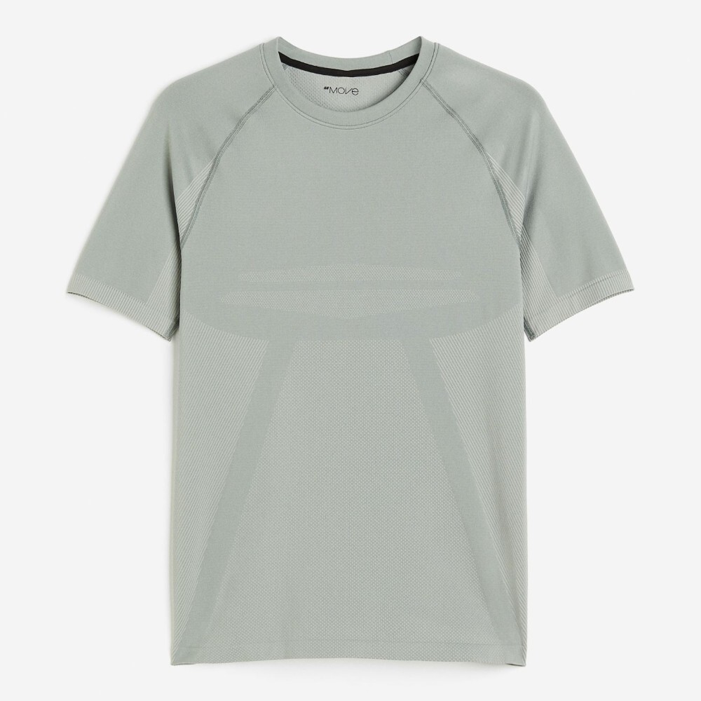 

Футболка H&M DryMove Seamless Sports, серый