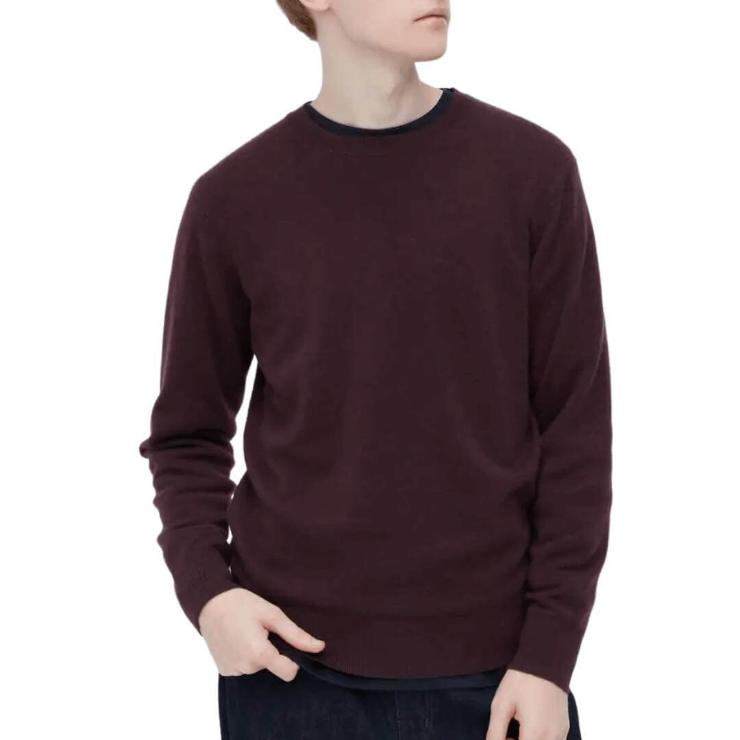 

Джемпер Uniqlo Cashmere Crew Neck, пурпурный
