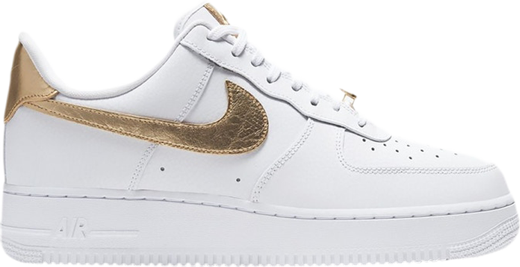 Air force ones white and gold hotsell