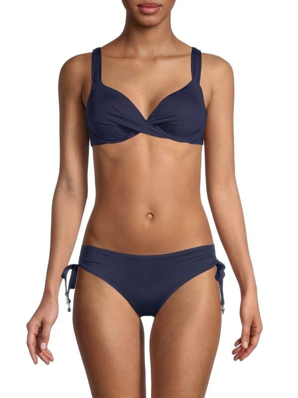 

Верх бикини с перекручиванием спереди Anne Cole Navy