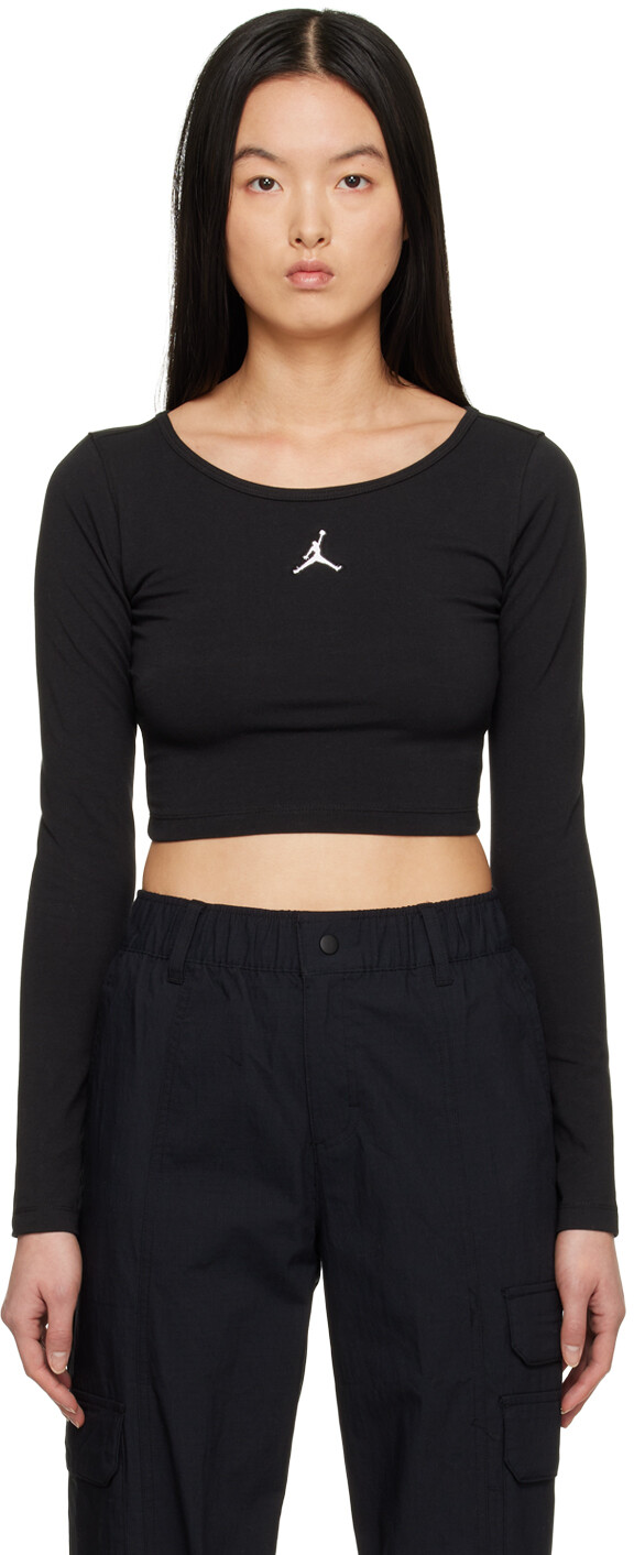 

Топ укороченный Nike Jordan Flight, черный