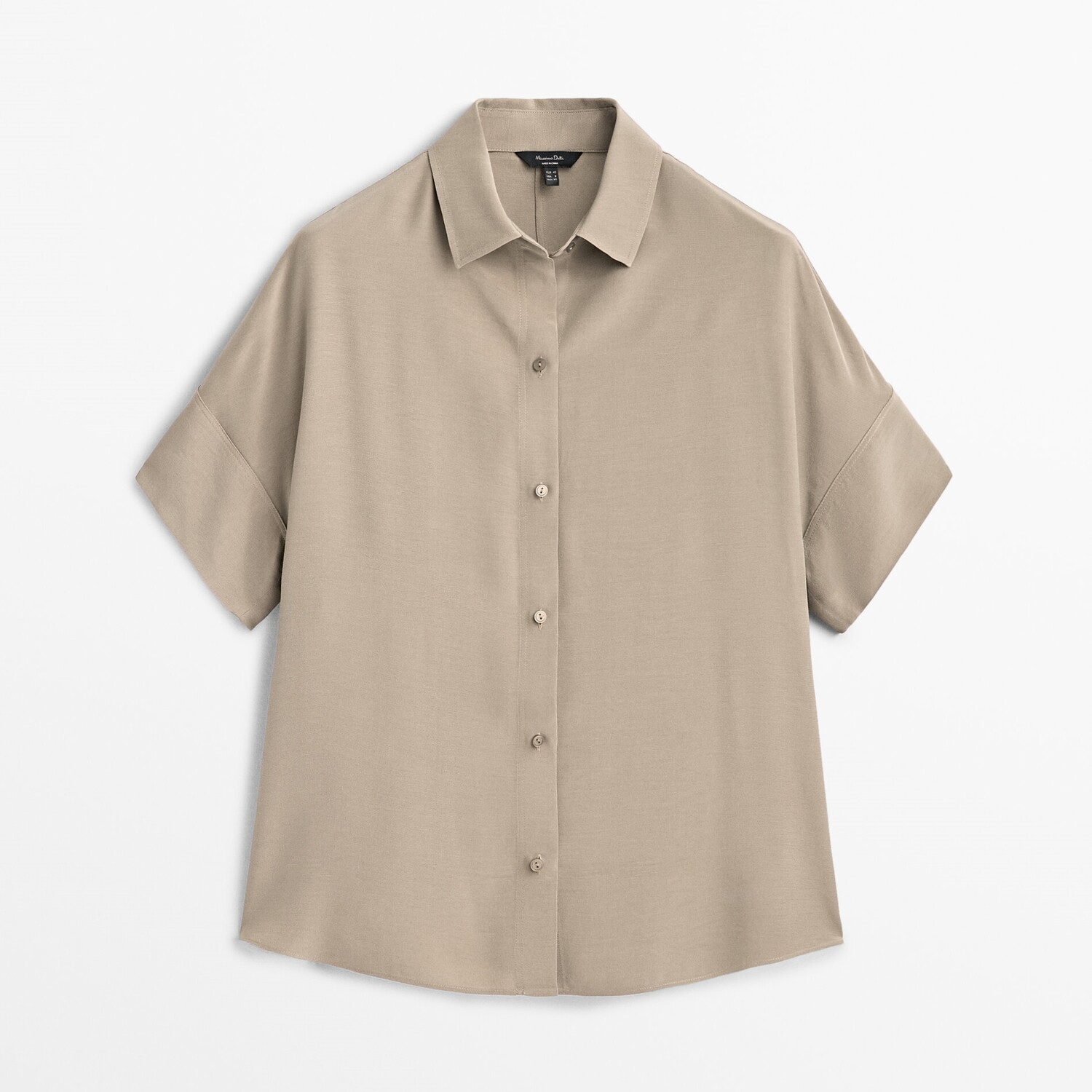 

Рубашка Massimo Dutti Flowing Short Sleeve, бежевый