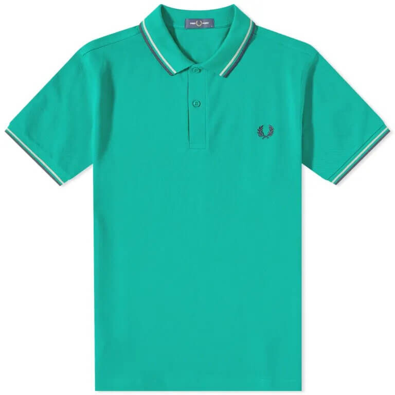 

Поло Fred Perry Slim Fit Twin Tipped, зеленый