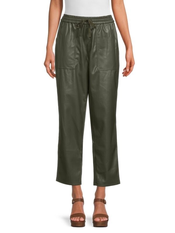 

Брюки Saks Fifth Avenue из веганской кожи, тенмо-зеленый