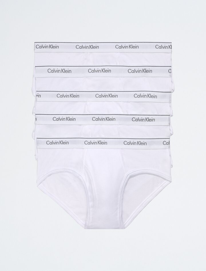 

Хлопковые классические трусы из 5 шт. Calvin Klein, белый