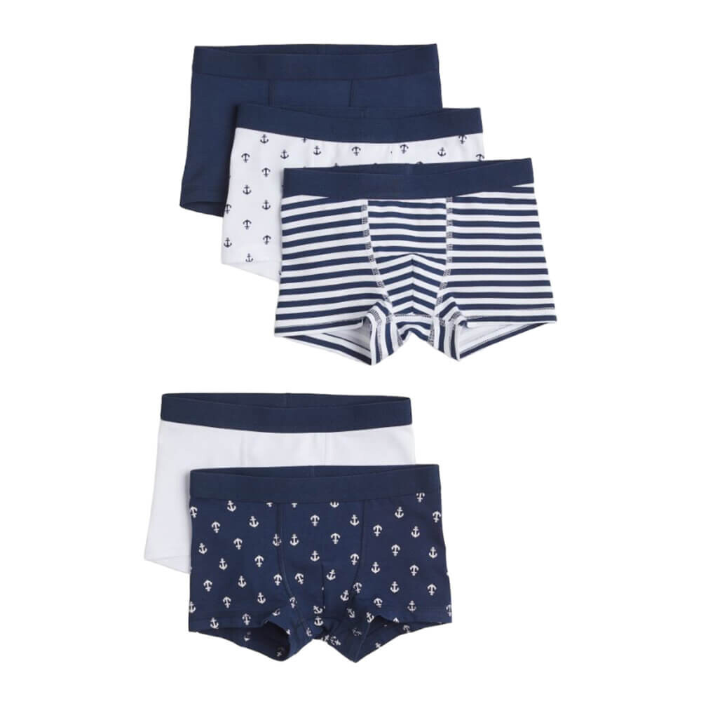 

Комплект из 5 боксеров H&M Anchors, темно-синий