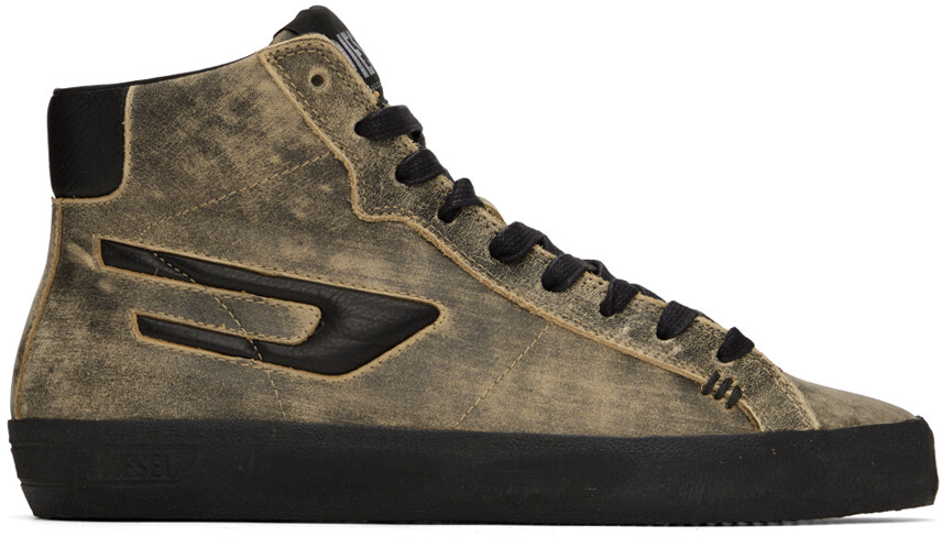 

Серо-коричневые кроссовки Leroji Mid X Diesel