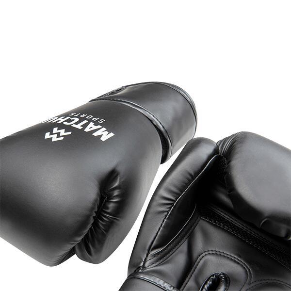 Боксерские перчатки - 12/14/16 унций - для взрослых - черный MATCHU SPORTS, черный боксерские перчатки twins special bgvla 2 black white 16 унций