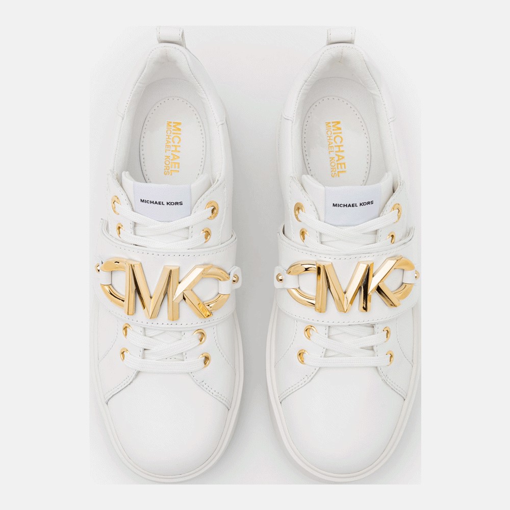 Michael Michael Kors Emmett Strap Lace-up Sneaker In Optic White