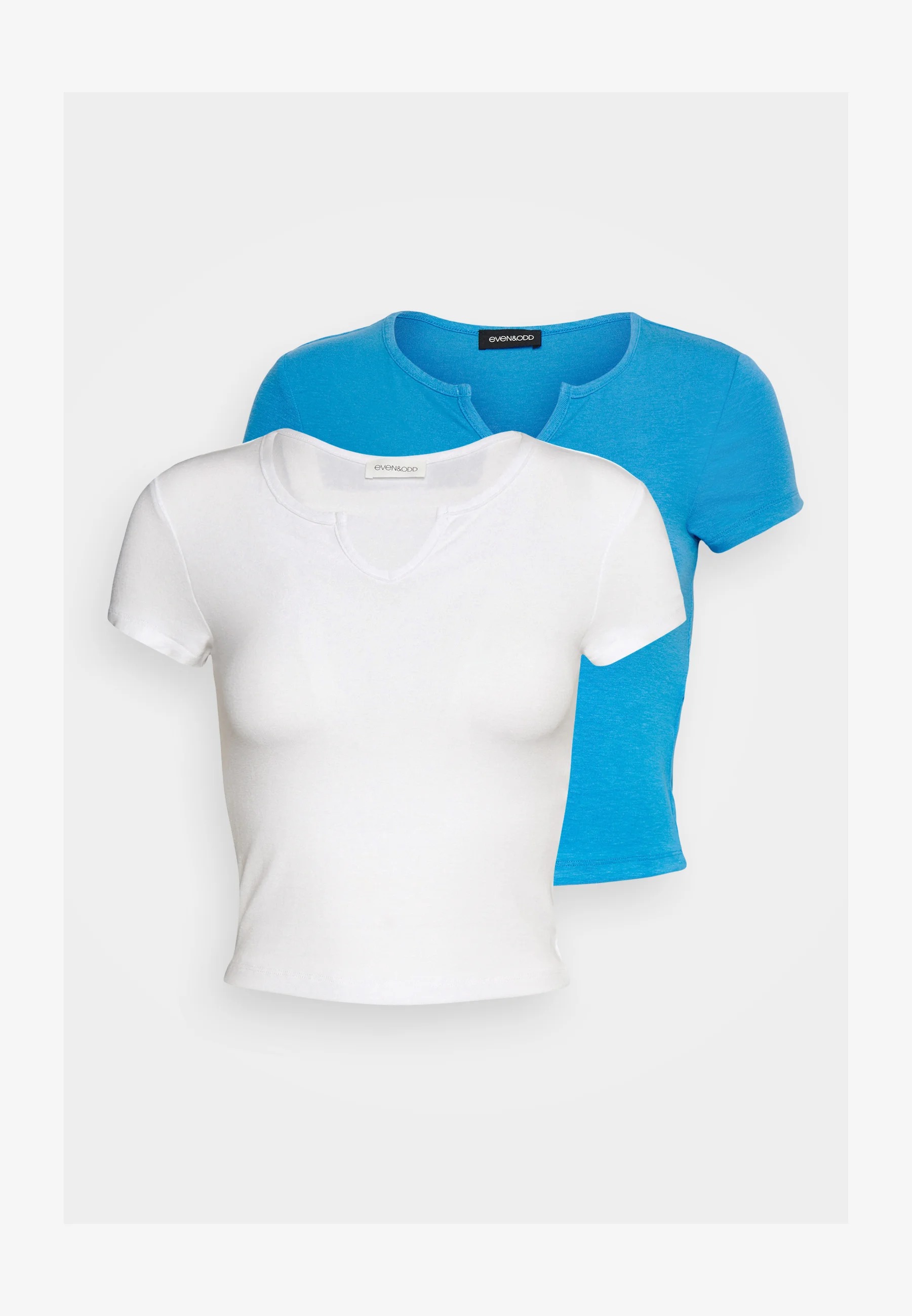 Комплект футболок Even&Odd Basic, белый, синий, 2 шт