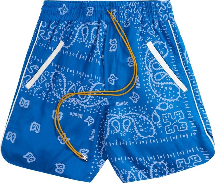 

Шорты Rhude Bandana Track Short 'Blue/Cream', синий