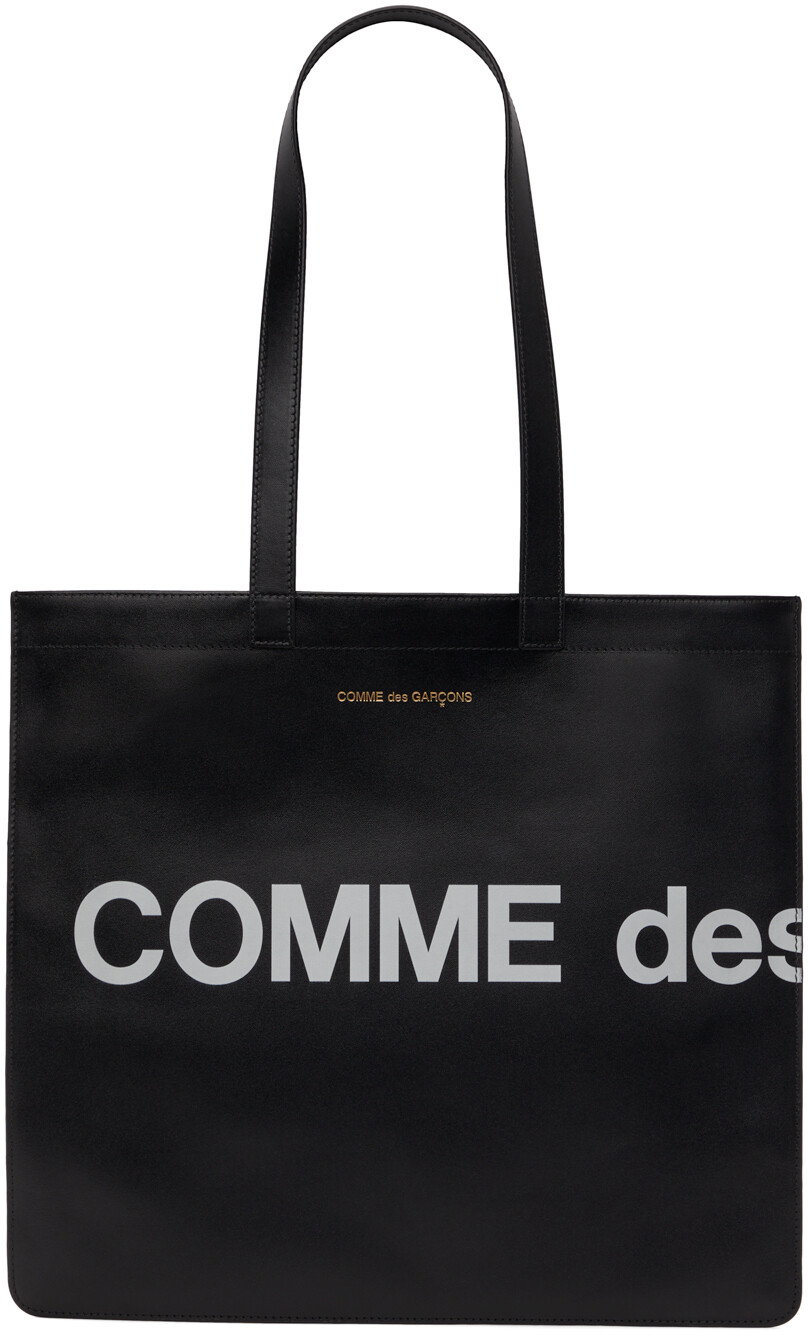 

Черная объемная большая сумка с логотипом Comme des Garçons Wallets