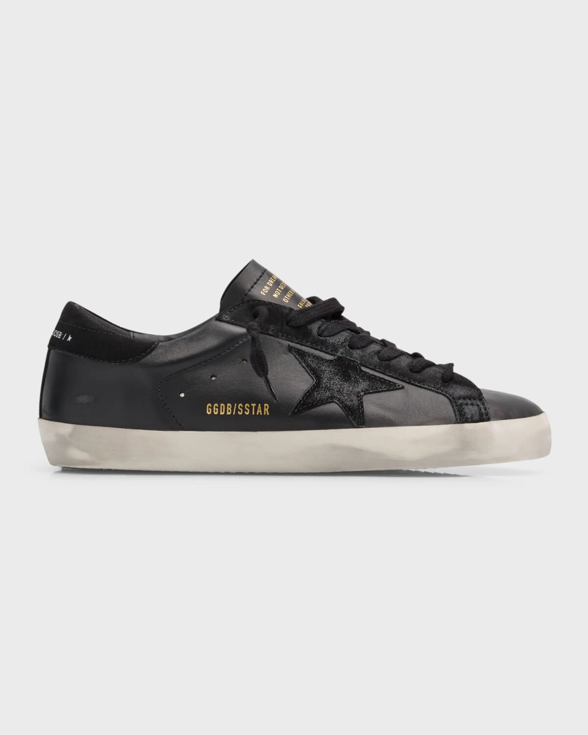 

Мужские кожаные низкие кеды Super-Star в тон Golden Goose, цвет Black