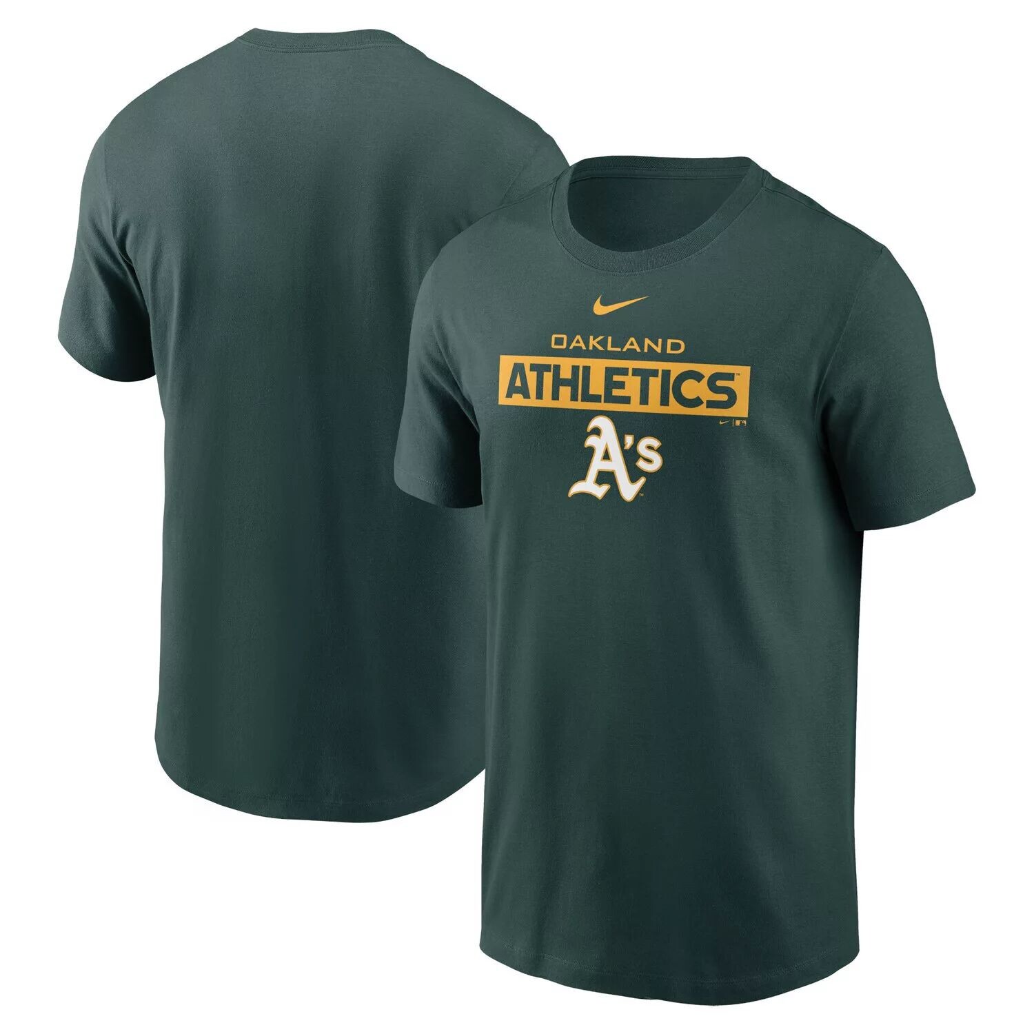 

Мужская зеленая футболка Nike Oakland Athletics Team, Зеленый