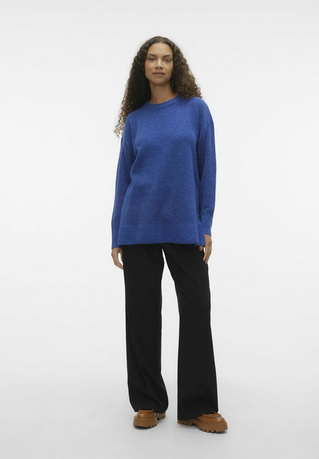 Свитшот Vero Moda VMFILUCA O NECK LONG, цвет beaucoup blue свитшот vero moda vmbrilliant ls o neck long цвет black melange