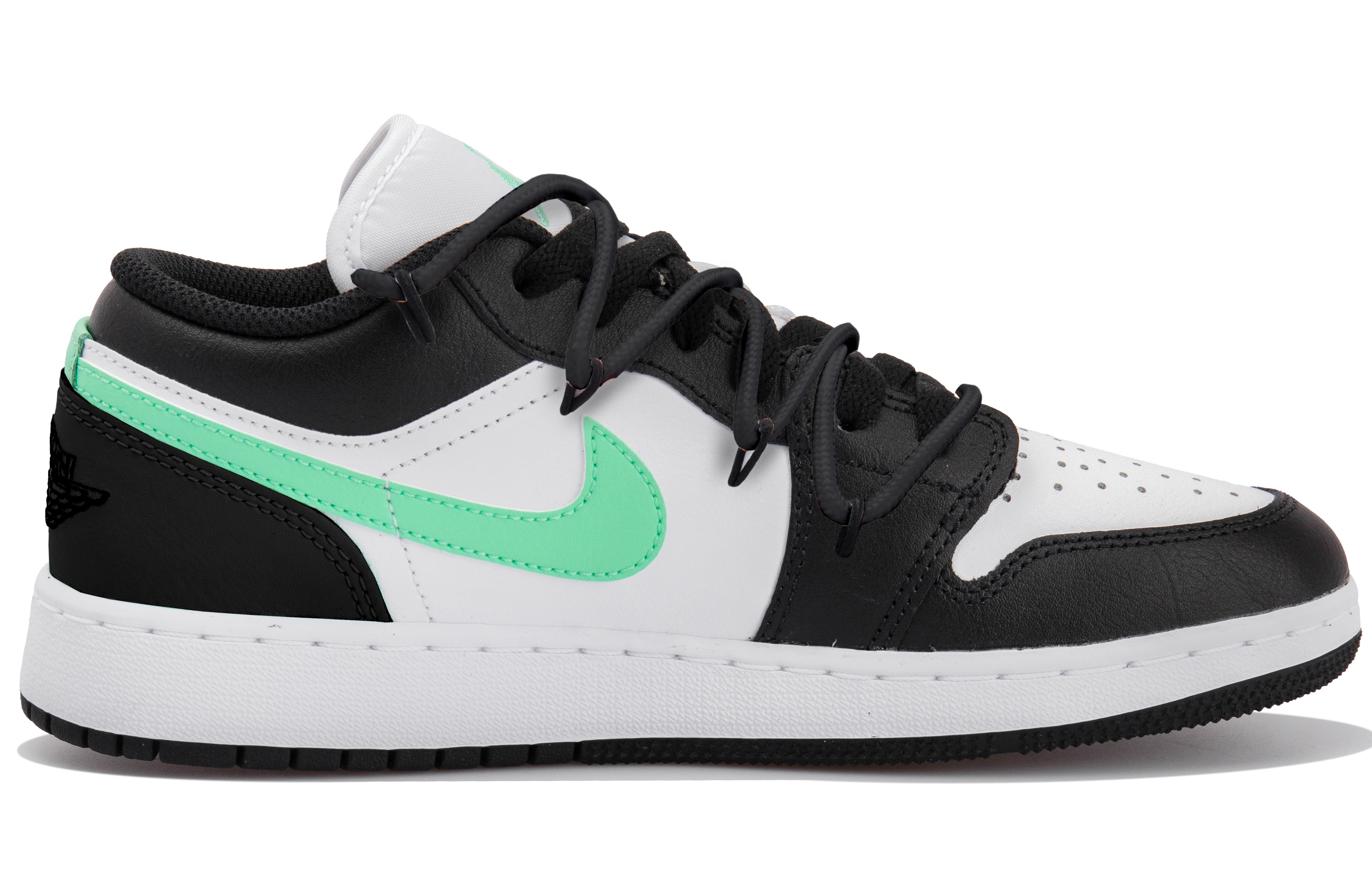 

Кроссовки Air Jordan 1 Vintage Basketball Shoes Women's Low-top Black/white/green, зеленый