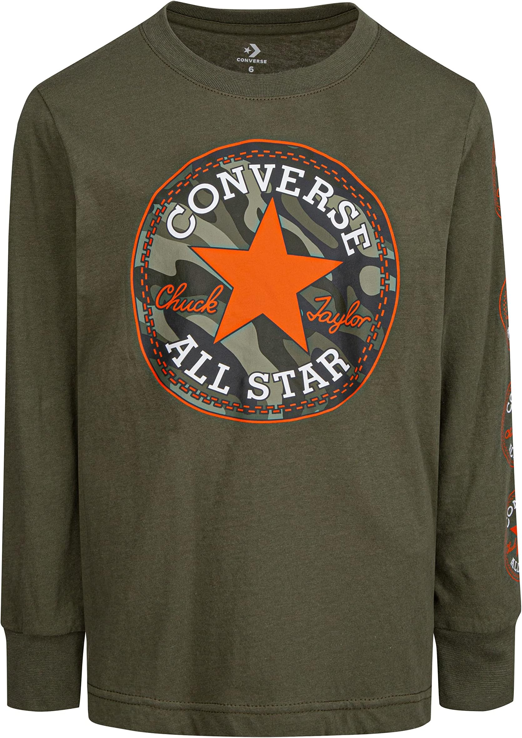 

Футболка Converse Camo Long Sleeve Tee, цвет Field Surplus