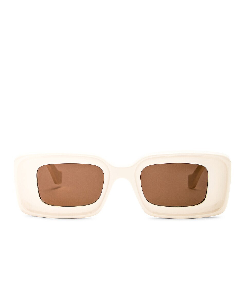 

Солнцезащитные очки Loewe Anagram, цвет Ivory & Brown