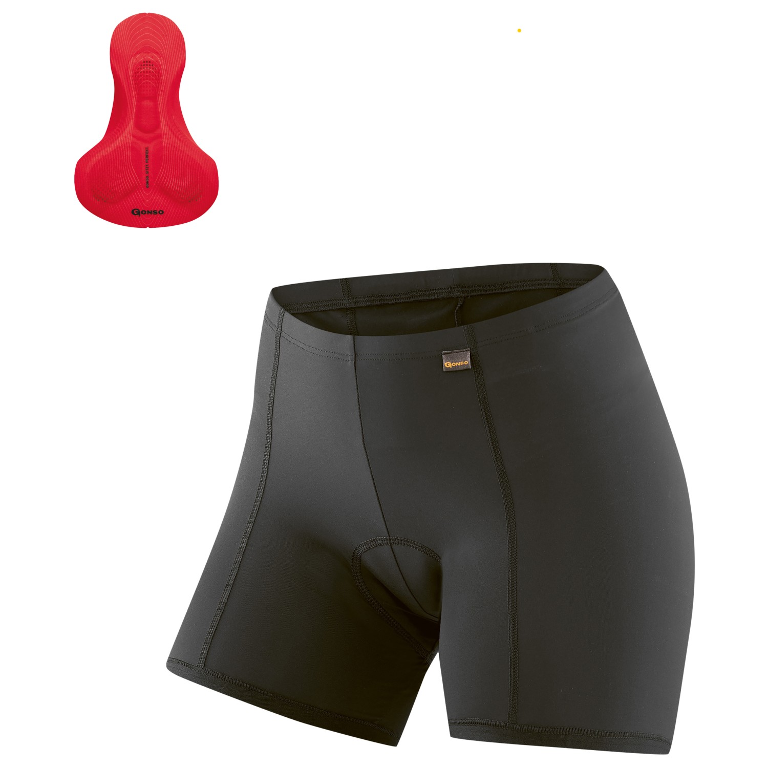 Велосипедные шорты Gonso Women's Sitivo Red Underwear, цвет Black/Fire
