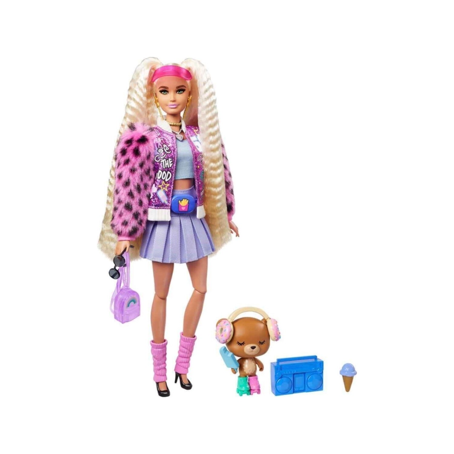 кукла barbie extra pink hat gyj77 Плюшевый мишка Barbie Extra GYJ77
