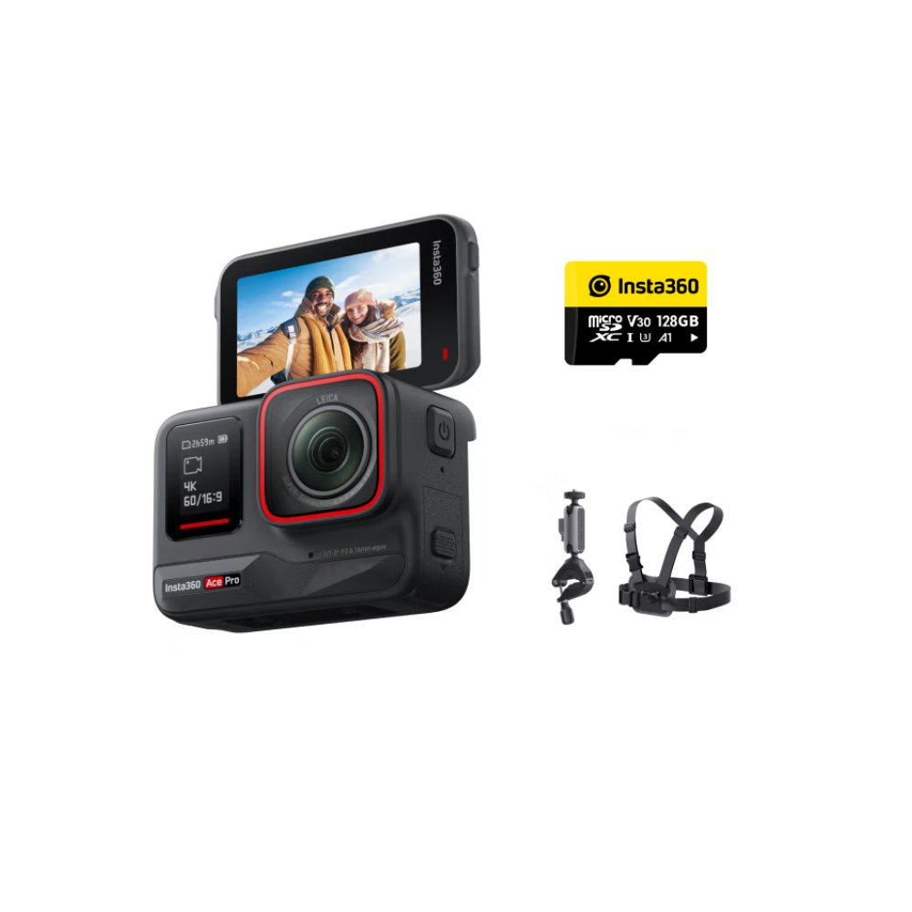 Экшн-камера Insta360 Ace Pro, Cycling set, черный экшн камера insta360 ace cycling set черный