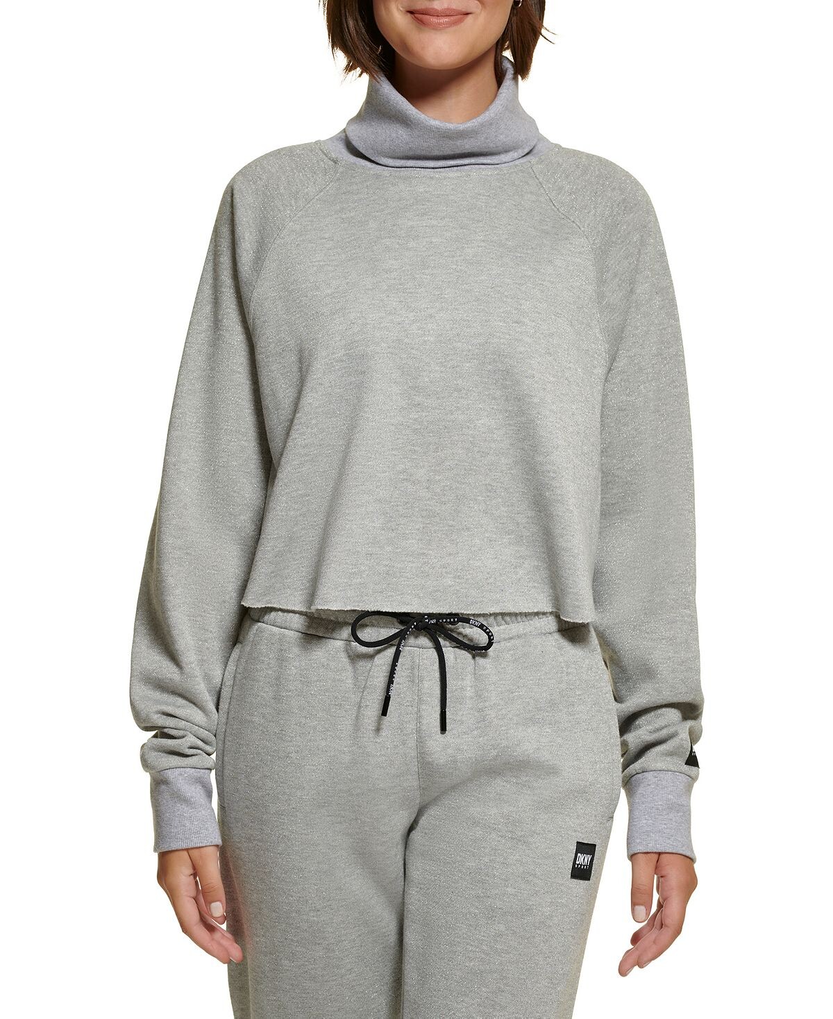 

Женский активный блестящий флисовый свитер DKNY, мульти