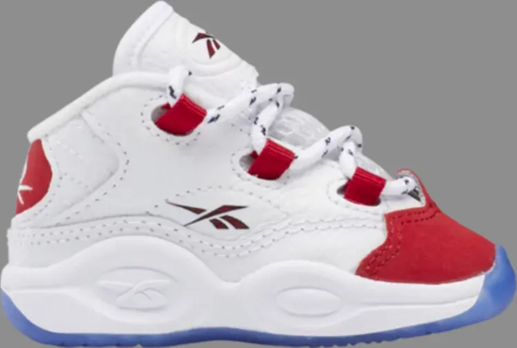 

Кроссовки question mid og toddler 'red toe' 2020 Reebok, красный
