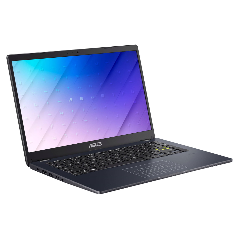 Ноутбук Asus Vivobook Go 14 E410M, 14, 4ГБ/256ГБ, Celeron N4020, Intel UHD, Черно-синий, английская раскладка ноутбук hp 14 dq0050nr 14 hd сенсорный 4гб 64гб celeron n4020 сине фиолетовый английская клавиатура