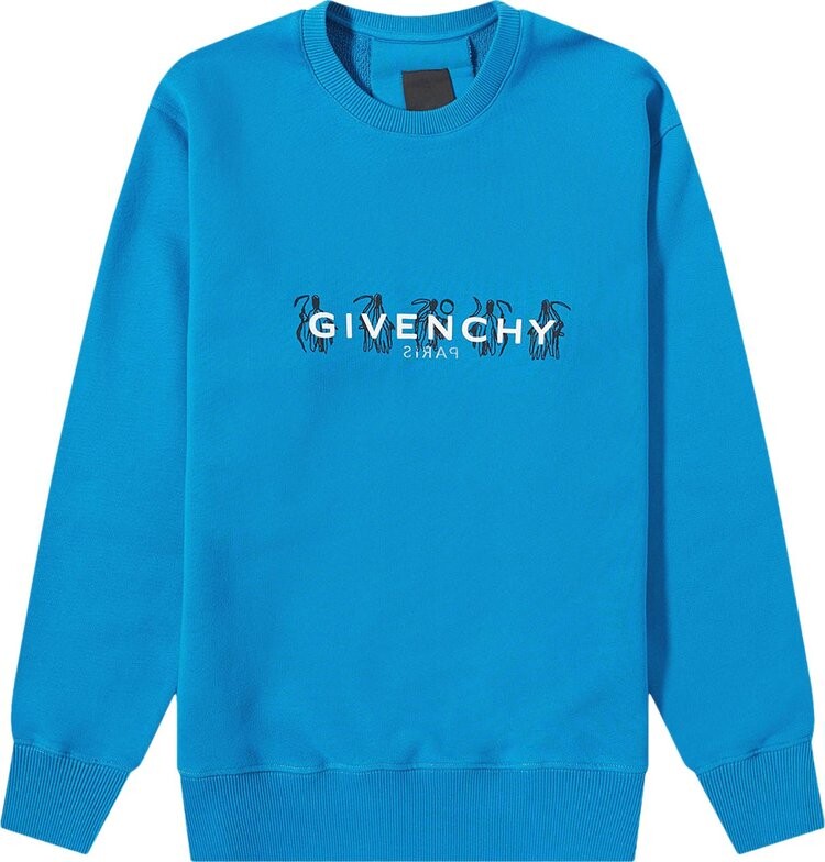 

Толстовка Givenchy Slim Fit Reversed Print Sweatshirt 'Bright Blue', синий