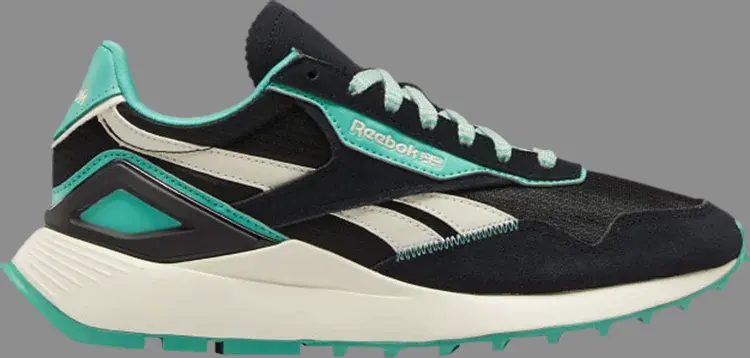 

Кроссовки wmns classic leather legacy az 'black future teal' Reebok, черный
