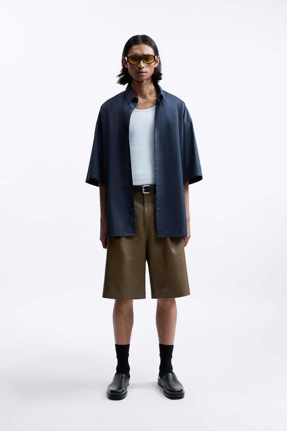 

Рубашка boxy fit — ограниченная серия ZARA, синий