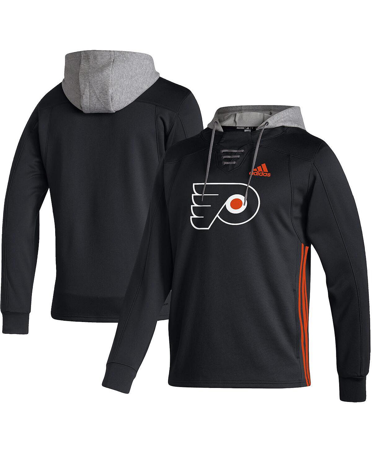 

Мужская черная толстовка с капюшоном philadelphia flyers skate lace aeroready adidas, черный