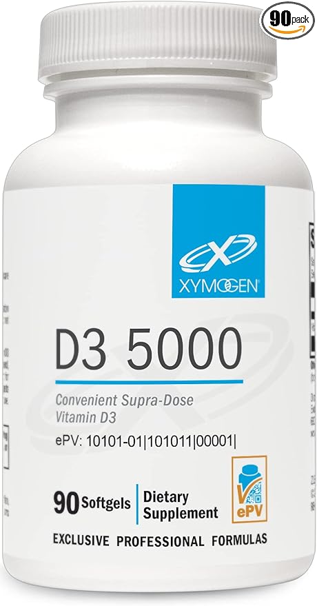цена XYMOGEN D3 5000 — биодоступный витамин D3 5000 МЕ (125 мкг) —90 желатиновых мягких таблеток
