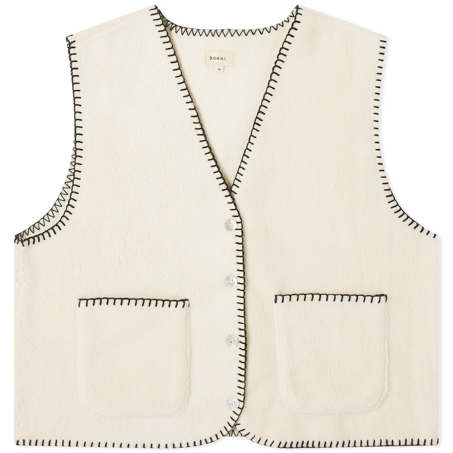 

Жилет Donni. Polar Fleece Stitch, кремовый, Бежевый