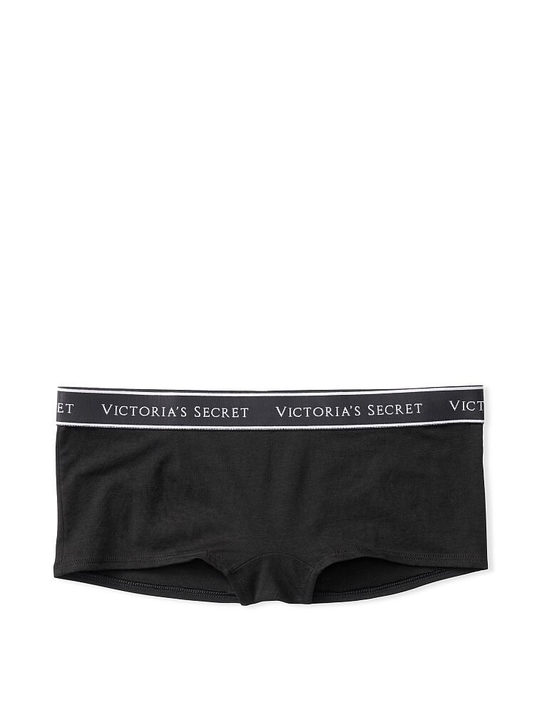 

Трусы Victoria's Secret Logo Cotton Boyshort, черный