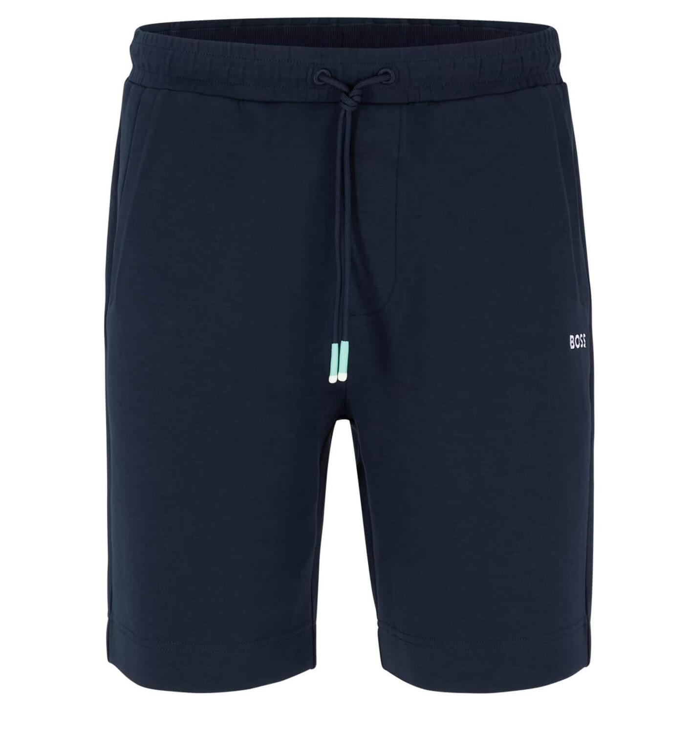 

Шорты Hugo Boss Cotton-Blend Regular-Fit With Embroidered Logos, темно-синий