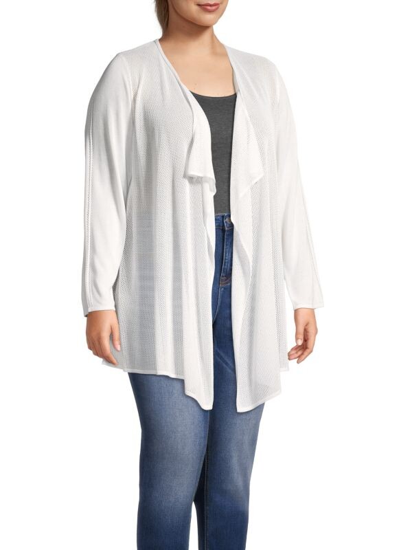 

Кардиган plus waterfall с открытым передом Magaschoni White