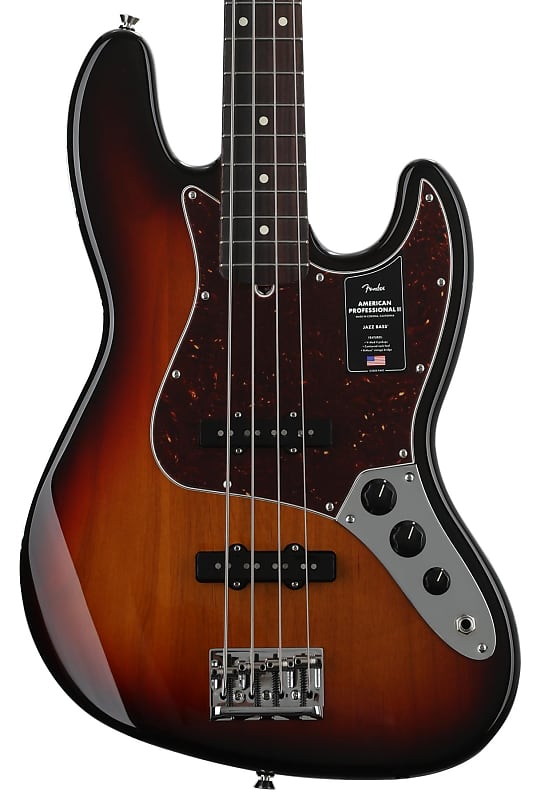 Fender American Professional II Jazz Bass - 3 цвета Sunburst с палисандровой накладкой 0193970700 - фото