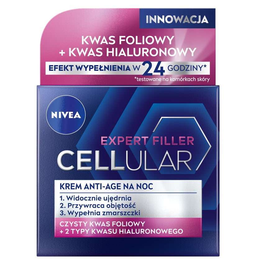 Nivea Cellular Expert Filler ночной антивозрастной крем 50мл ночной крем hyaluron filler