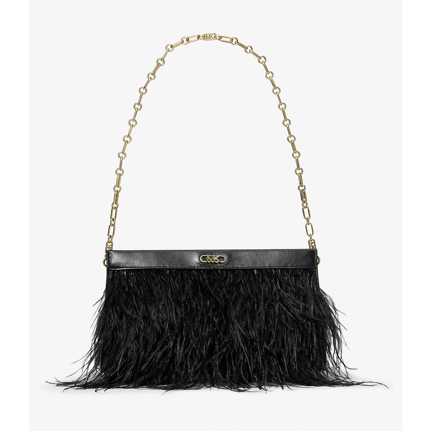 

Клатч Michael Michael Kors Tabitha Large Feather Embellished, черный