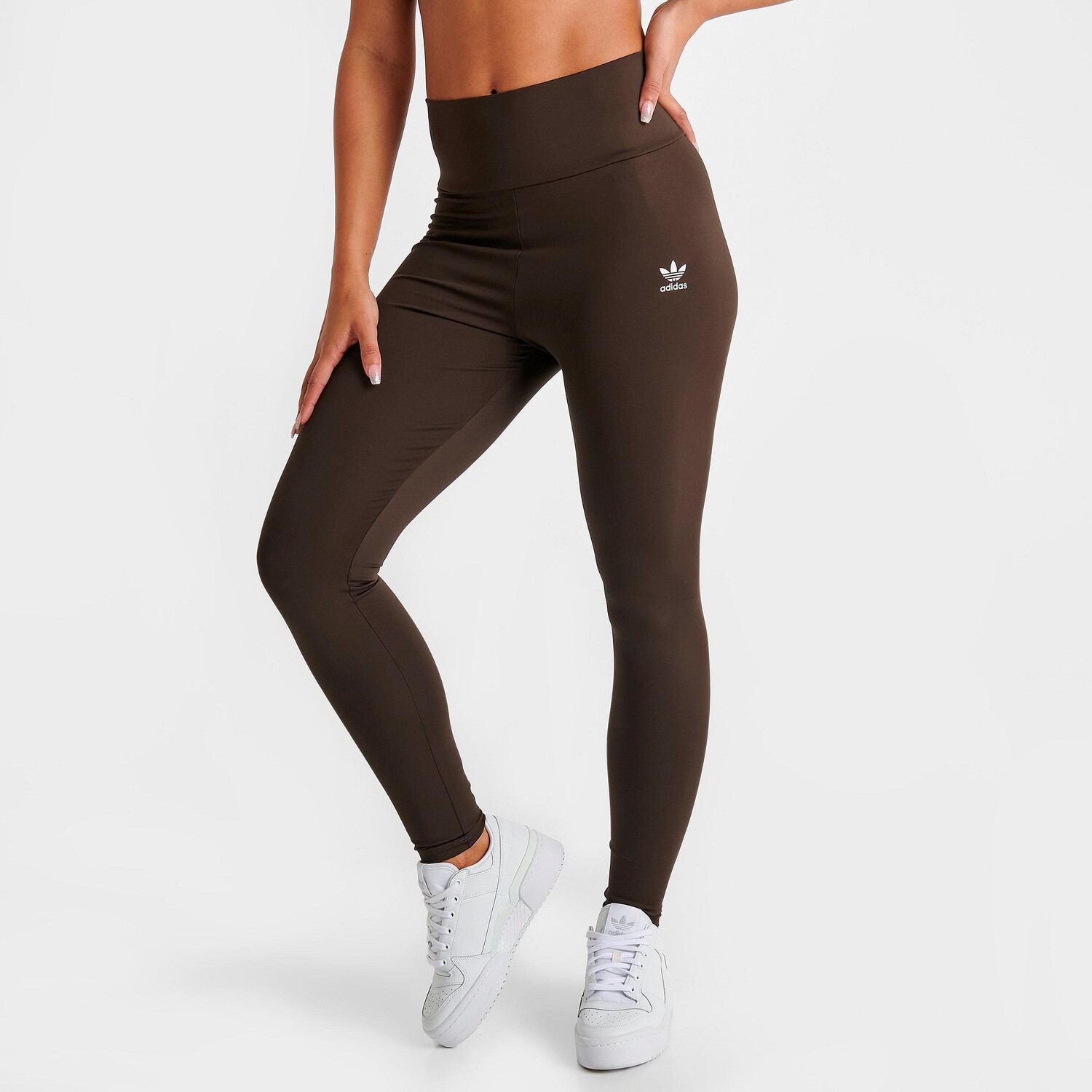 

Женские леггинсы с высокой талией Adidas Originals, коричневый