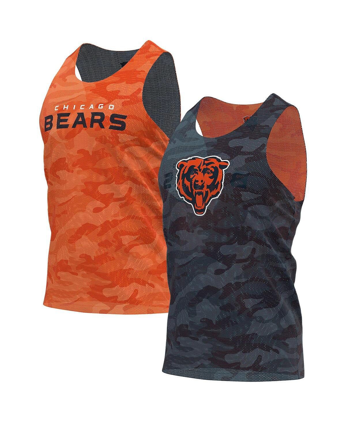 

Мужская темно-синяя, оранжевая двусторонняя сетчатая майка chicago bears FOCO, мульти