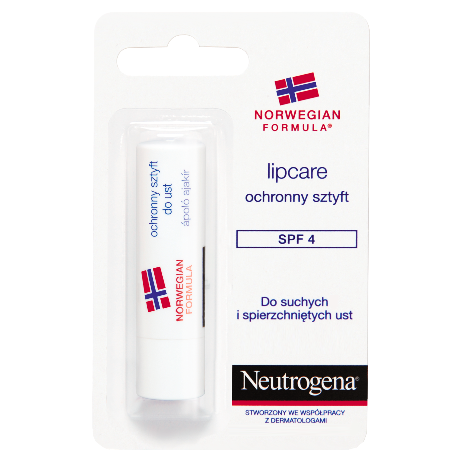 Neutrogena Formuła Norweska защитная губная помада SPF4, 4,5 г - фото