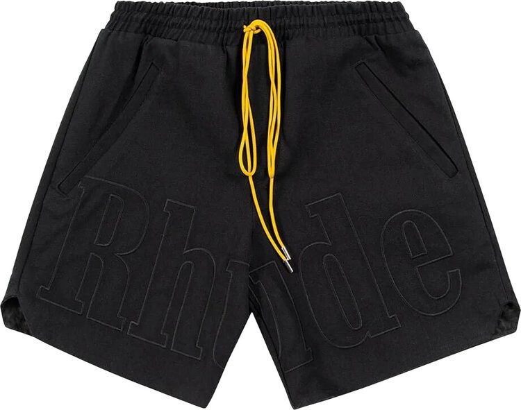 

Шорты Rhude Embroidered Twill Logo Short 'Black', черный
