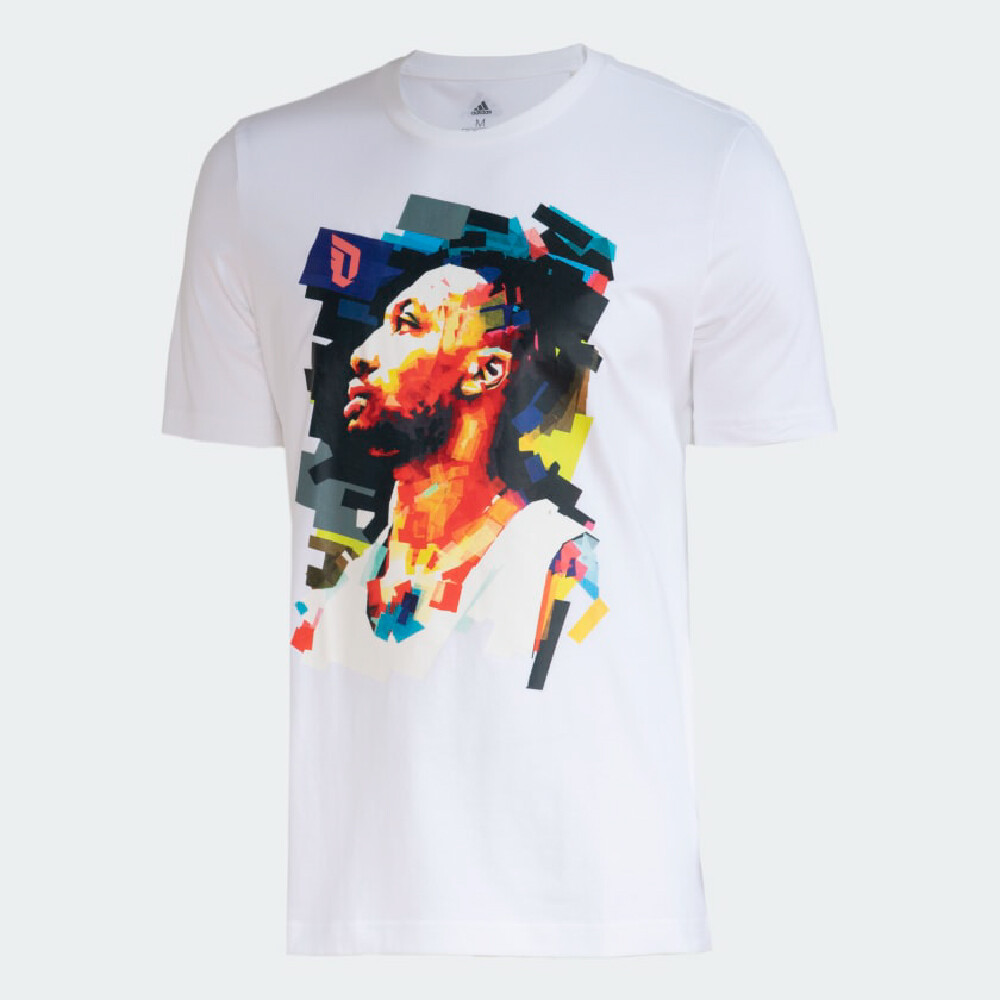 

Футболка Adidas Dame Icon Printed, белый/мультиколор