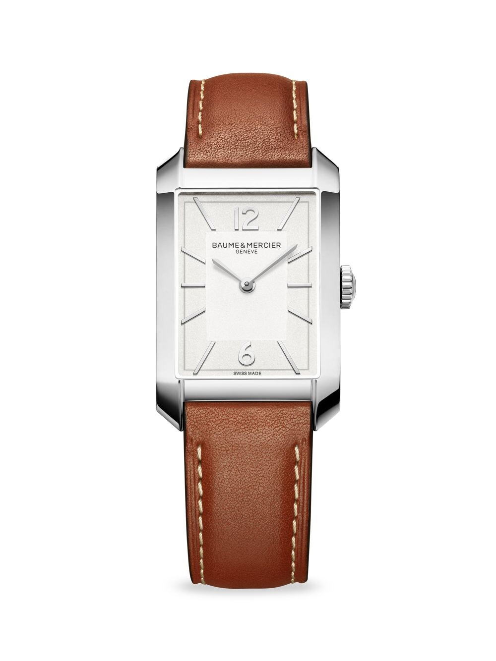 

Часы Hampton из нержавеющей стали и телячьей кожи Baume & Mercier, коричневый