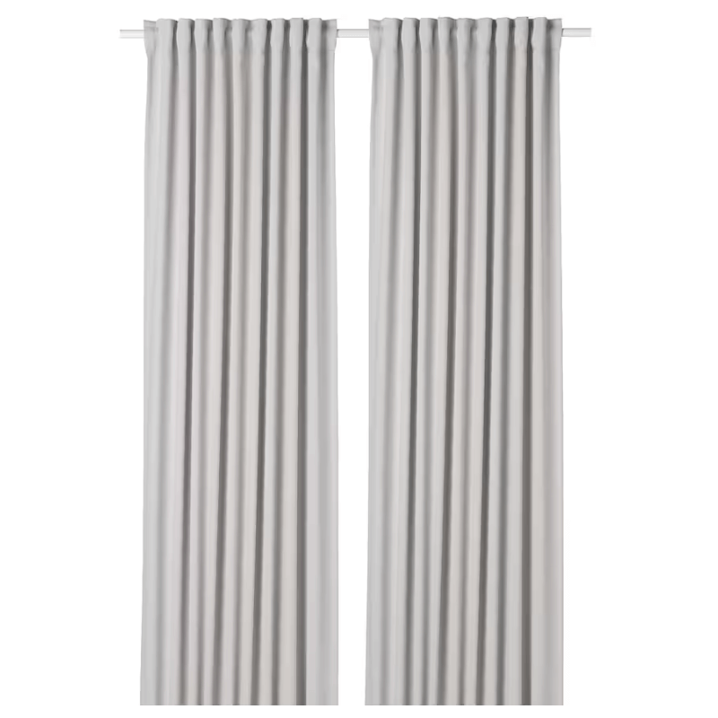 Затемняющие шторы Ikea Majgull 2 шт, 145x300 см, светло-серый