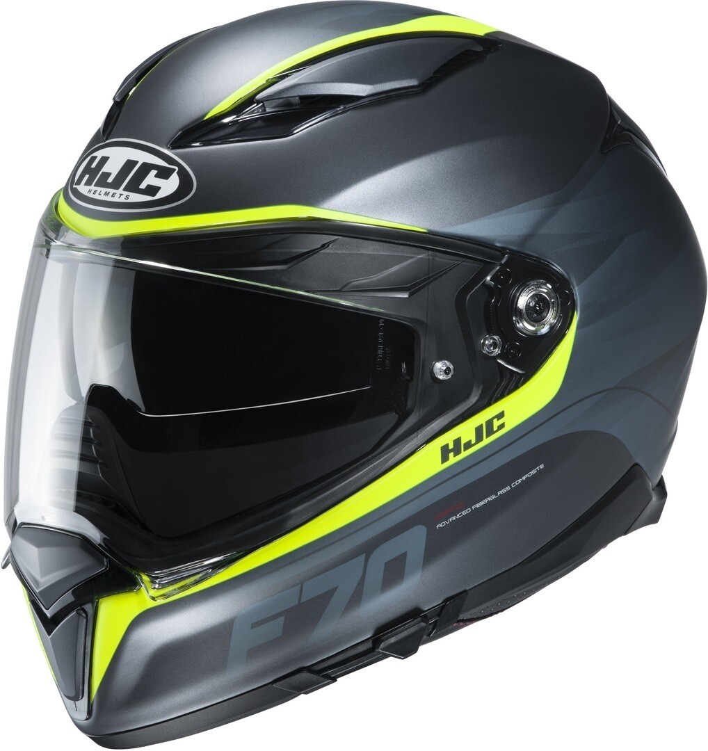 

Шлем HJC F70 Feron, серый/желтый