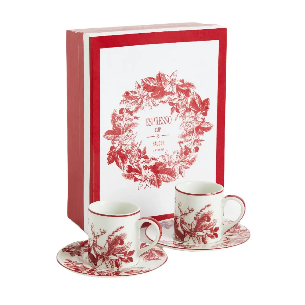 

Комплект чашек для эспрессо H&M Home Gift-boxed, 2 предмета, красный